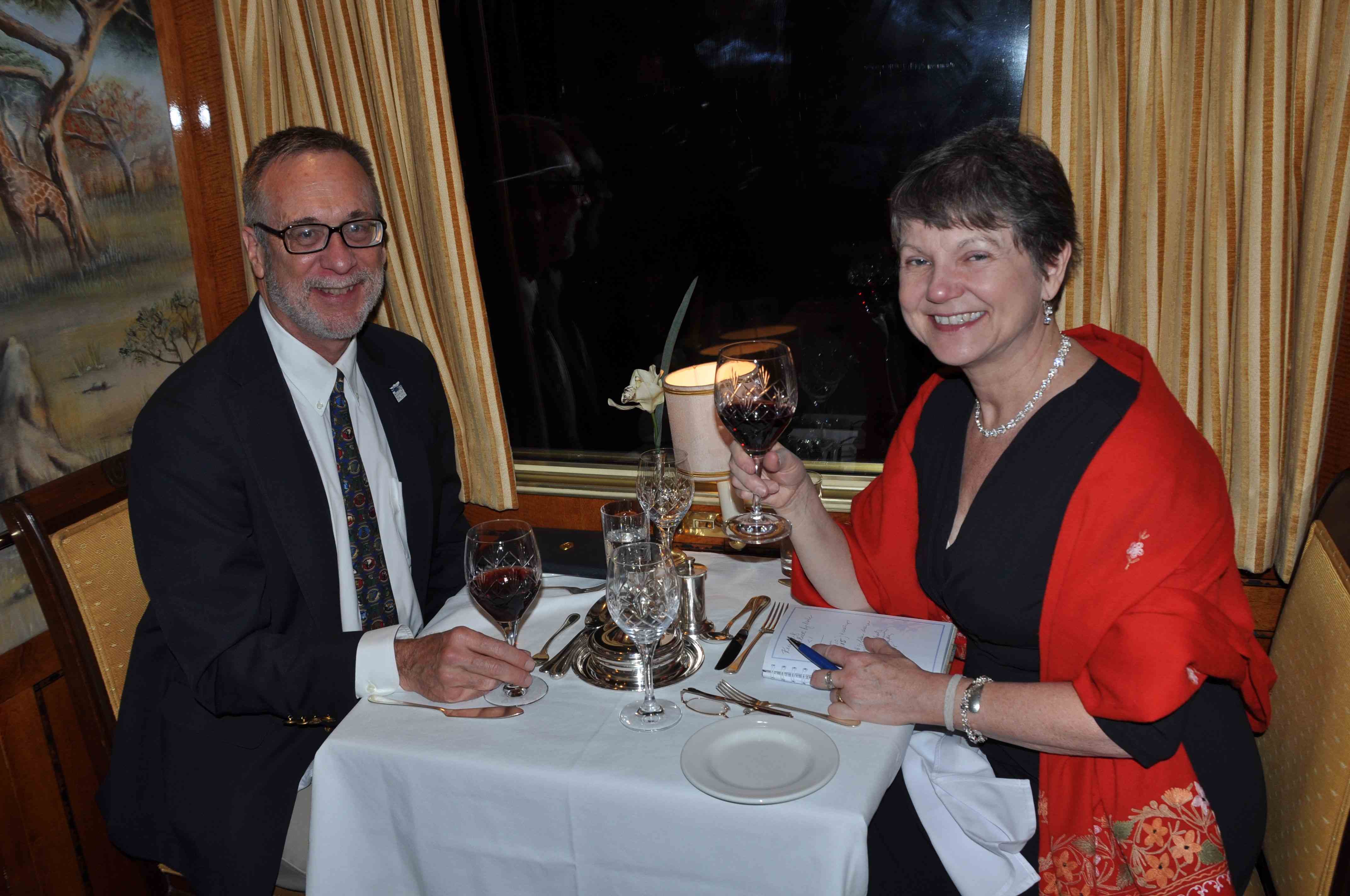 Owen and Eleanor Hardy on the Blue Train