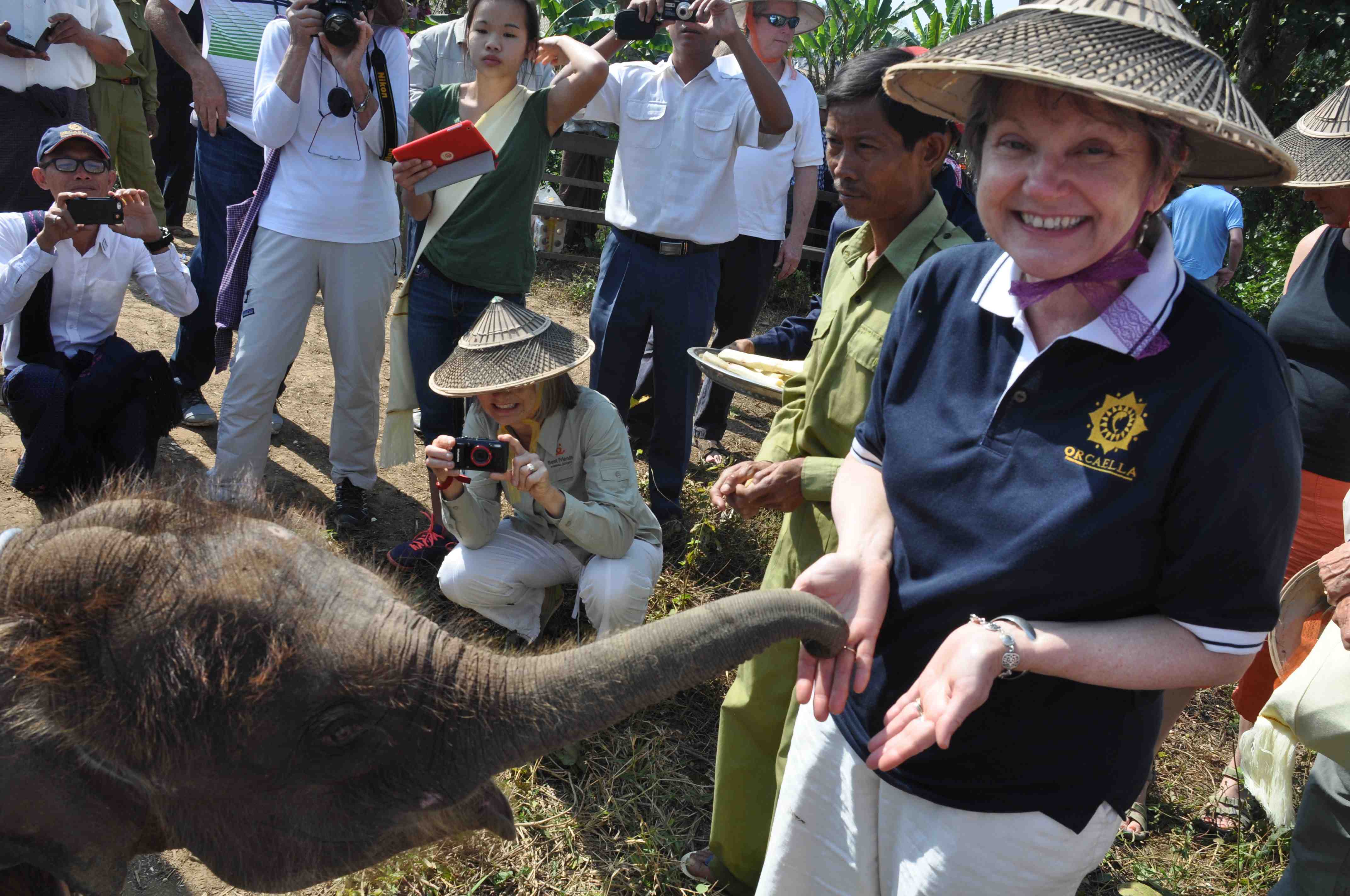 Society President Eleanor Hardy with baby.